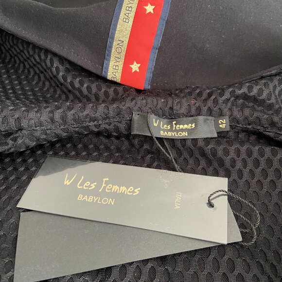 Black W Les Femmes Babylon Jacket/Hoodie Size US 6; Italy 42 - Picture 8 of 13